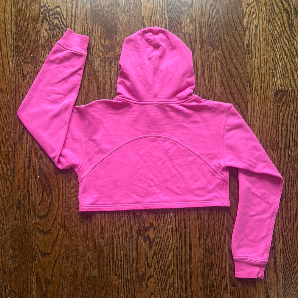Hot Pink Lululemon Cropped Hoodie
